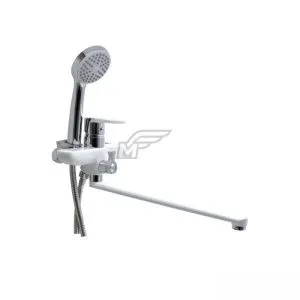Смеситель для ванны 350мм Дорон DB 2126W-35L шаровый, излив, лейка 1 режим