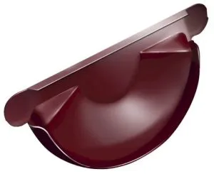 Заглушка желоба 125мм RAL3005 Красное Вино