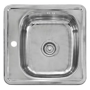 Мойка для кухни врез. 480х480 0.мм/г150мм с сифон