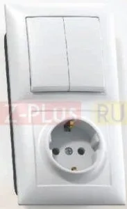 Блок Сп БКВР-412 2-кл вкл+роз с заземлением