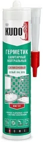 Герметик Кудо KSK-130 280мл силиконовый нейтральный санитарный прозрачный 23658