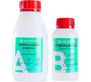 Смола Эпоксидная смола для творчества (прозрачная, быстросохнущая) ArtEpoxy Quick 300гр.