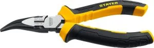 Тонкогубцы изогнутые 160мм STAYER Hercules