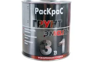 Грунт-эмаль Раскрас быстросохнущая 0,9л Темно-вишневая