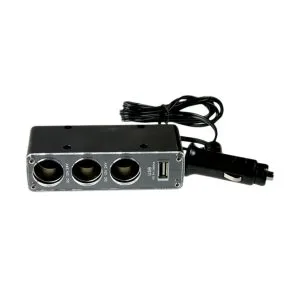 Разветвитель прикуривателя (3 гнезда) + один USB-порт "SKYWAY". (S02301007)