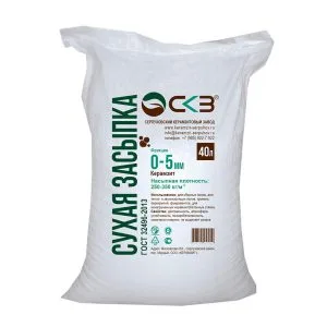 Сухая засыпка для пола 0-5   0,04 куб.м (Керамзит)