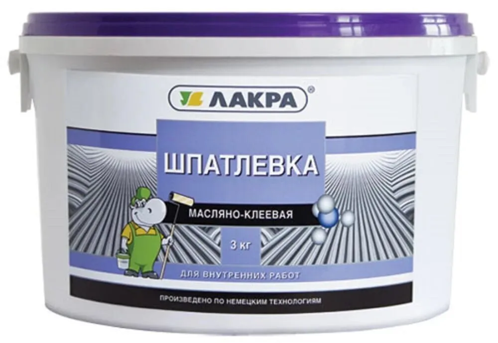 Шпатлевка масляно-клеевая 3кг Лакра