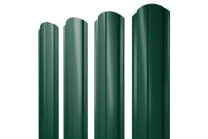 Штакетник 1500х107 0.45 зеленый мох RAL 6005 круглый