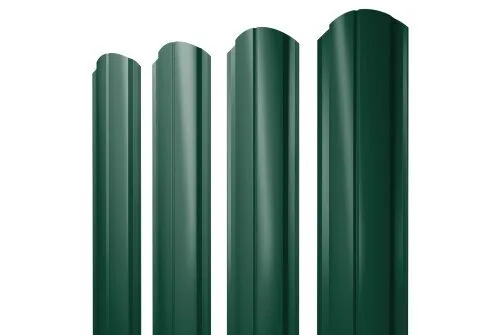 Штакетник 1500х107 0.45 зеленый мох RAL 6005 круглый