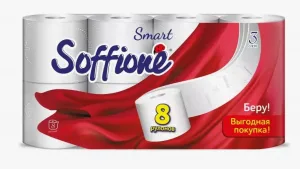 Бумага туалетная Soffione Смарт 3слоя 8шт/уп
