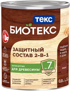Биотекс 0,8л Вишня защитный состав 2-в-1 ТЕКС