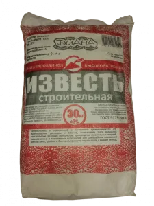 Известь негашеная 30 кг