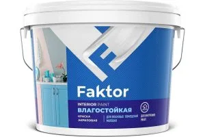 Краска В/Д 6кг влагостойкая Фактор ЯК