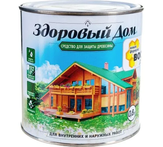 Здоровый Дом 0,8л Орех древозащитное ср-во Лакра