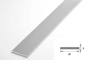 Алюминиевая полоса 2х25 L=2м