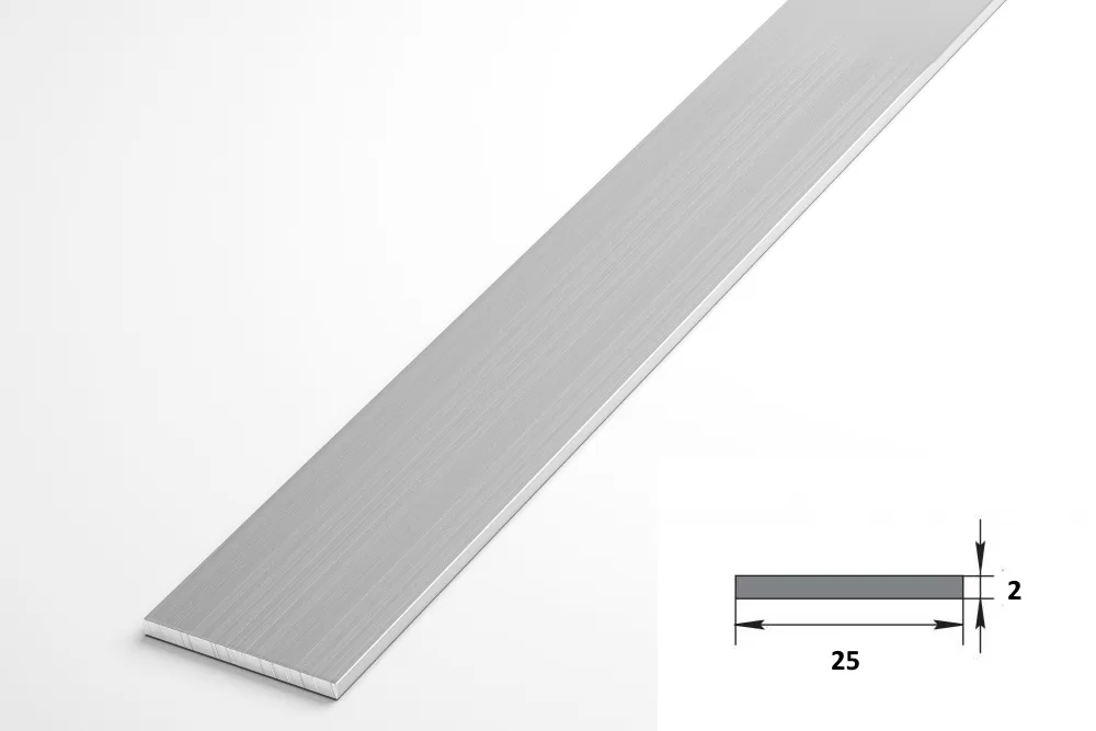 Алюминиевая полоса 2х25 L=2м
