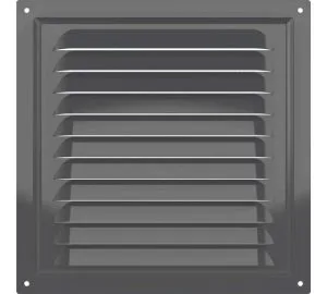 Решетка вентиляционная с сеткой 200х200 металл серый