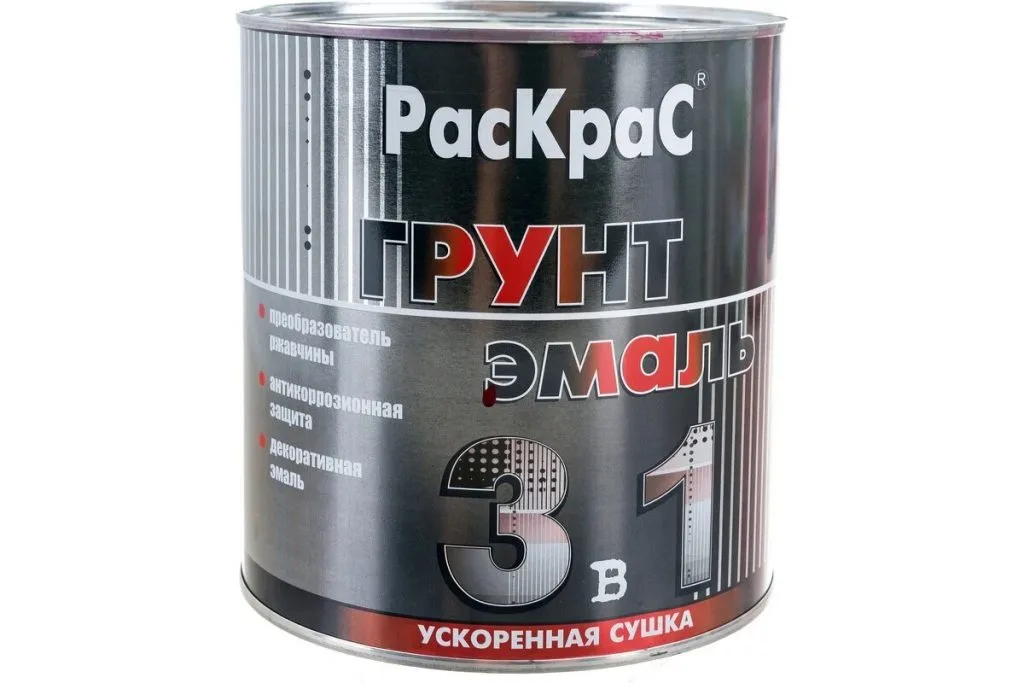 Грунт-эмаль Раскрас быстросохнущая 1,9л Темно-зеленый
