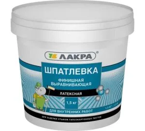 Шпатлевка латексная финишная выравнивающая для гипсокартона 1,5 кг