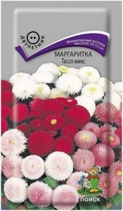 Семена цветов Маргаритка Тассо микс (цв 20шт)