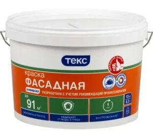 Краска В/Д 13кг фасадная Универсал ТЕКС