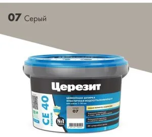 Затирка Церезит СЕ40 1кг для швов №07 Серая