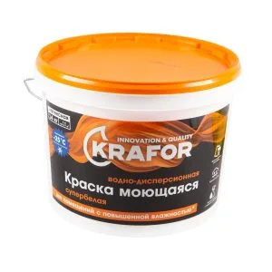 Краска В/Д 14кг латексная интерьер.моющая Крафор