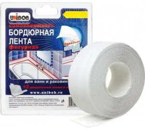 Самоклеящаяся бордюрная лента UNIBOB 60 мм х 3,35 м белая