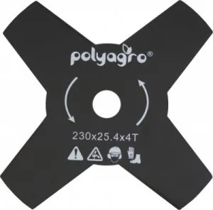Диск для триммера 230х25,4мм 4 лопасти Polvagro