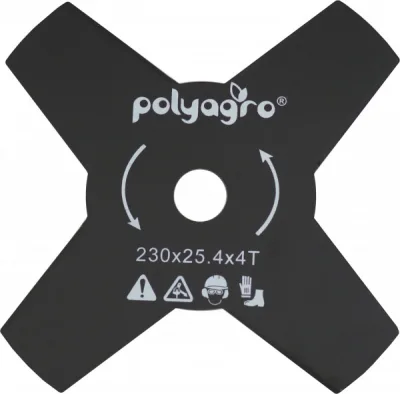 Диск для триммера 230х25,4мм 4 лопасти Polvagro