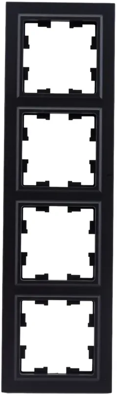 Рамка четырехместная Brite РУ-4-БрЧ черная ИЕК