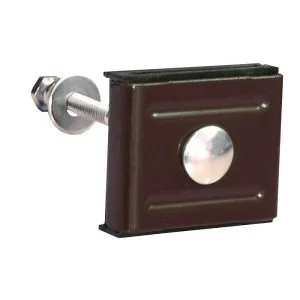 Крепление антивандальное (скоба + болт) М6х90 RAL8017 (скоба паук)