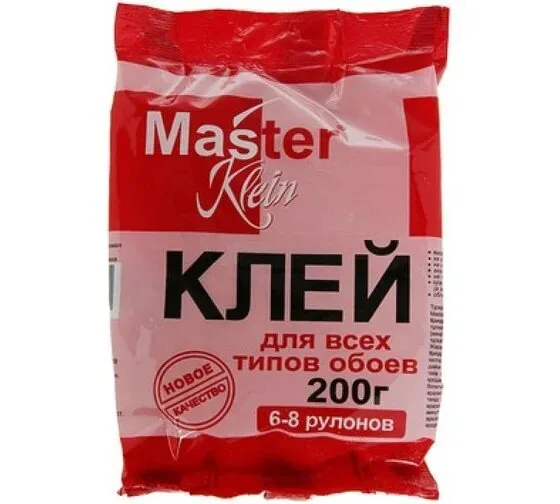Клей обойный Мастер Клин для всех типов обоев 200г