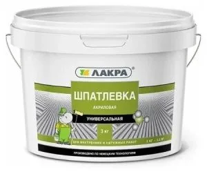 Шпатлевка акрил универс для внут/наруж. работ 3 кг