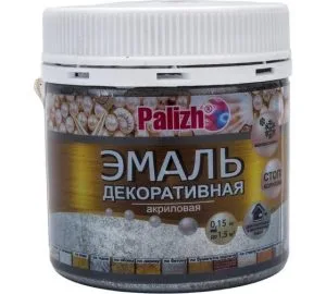 Эмаль акрил. декор 0,15кг Палиж темное серебро