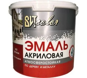 Вит Эмаль акриловая 1кг белая п/глянц. универсальная