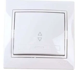 Выключатель проходной 1-кл. СП 10А IP20 с бел. вставкой Мира LEZARD 701-0202-105