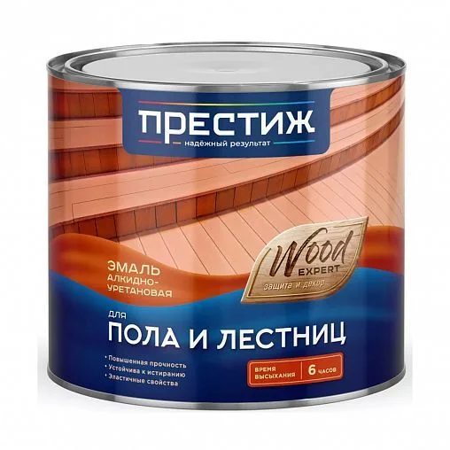 Эмаль для пола алкидно-уретановая быстросохн. 1,9кг желто-коричн. Престиж