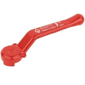 Ручка-рычаг для крана длинная MPF, 1/2"- 3/4", красная