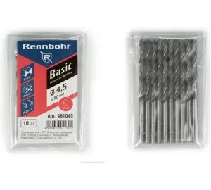Сверло по металлу  4,5мм, HSS-R RENNBOHR BASIC PROM