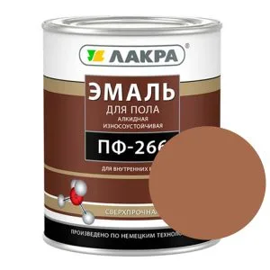 Эмаль ПФ-266 Желто-Корич 1кг Лакра