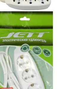 Удлинитель 5м Джетт 3 роз 16А 3500Вт с заземлением