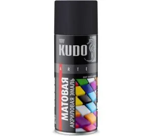 Аэроз-краска акриловая Кудо 520мл черная мат КУ-А9005М