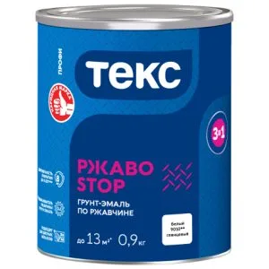 Грунт-эмаль РжавоСтоп черная 0,9кг Профи Текс