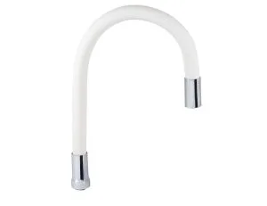 Излив для кухни гибкий с аэратором, силиконовый, белый Дорон D20W(1/50)