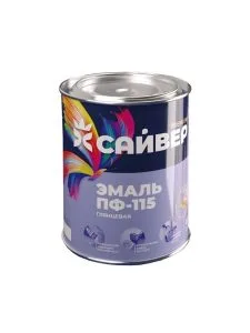 Эмаль ПФ-115 0,8кг бордо "Сайвер"