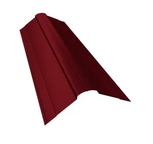 Конек кровельный фигурный 160х15х40х15х160х2000 RAL 6005 красное вино