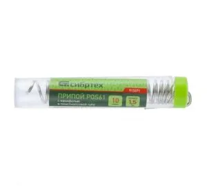 Припой с канифолью 1,5мм 10гр Сибртех