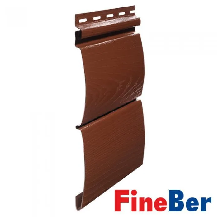 Сайдинг панель Фасадная могано 3660мм х 232мм FineBer ВlockHouse коллекция Extra Acrylic