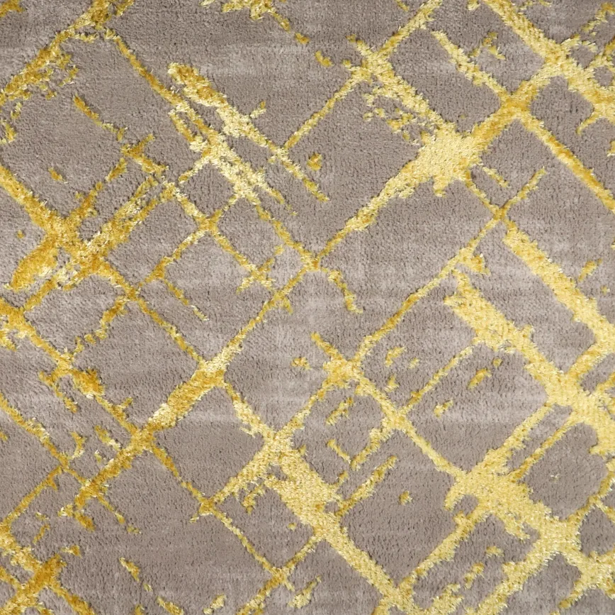 Ковролин FAIBER Турция 8449-53 Grey/Gold джут ворс 12мм шир 4м (кв.м.)